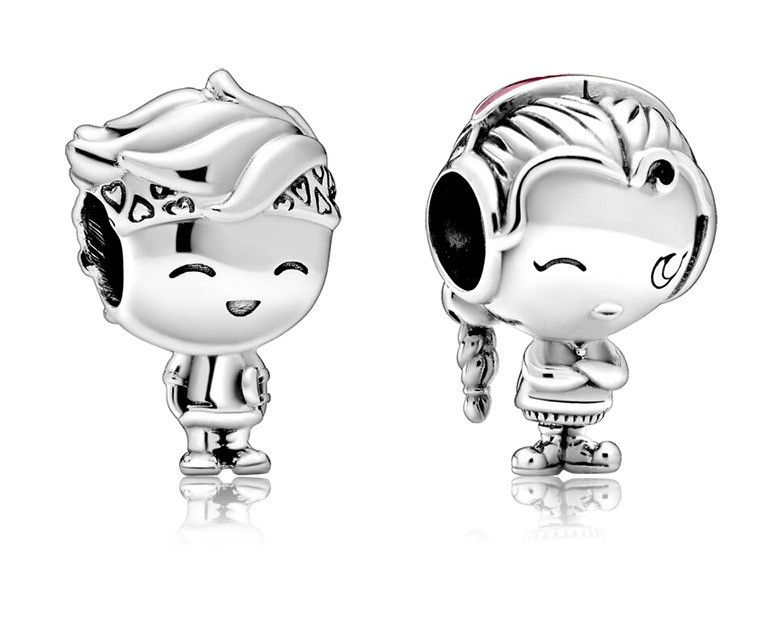 

Fits Pandora Bracelets 30pcs Boy Girl Lover Marriage Valentine's day Enamel Charms Beads Silver Charms Bead For Women Diy European Necklace Jewelry