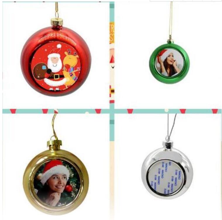 

sublimation christmas Ornaments ball personalized blank consumables supplies heart transfer printing DIY material new xmas style