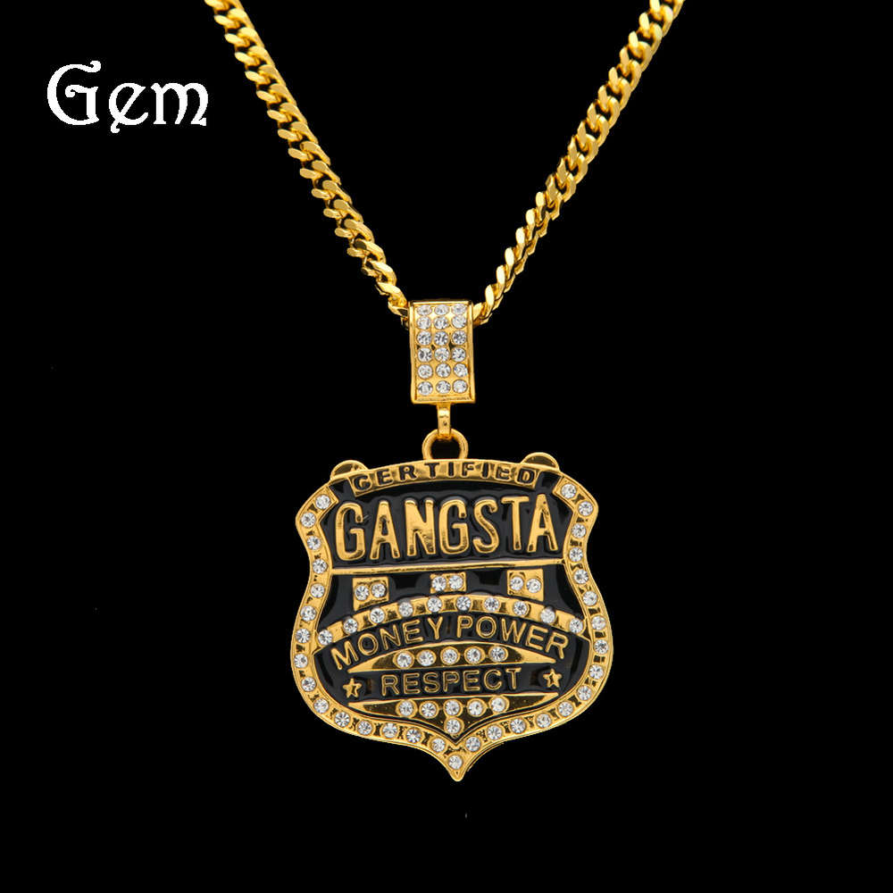 

Hot selling hip hop gangsta diamond emblazoned Pendant