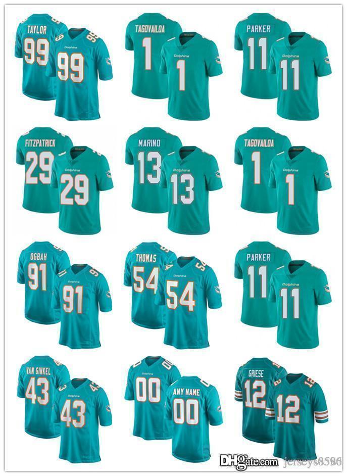 

custom MiamiDolphinsjersey 15 Jaelan Phillips 13 Dan Marino 11 DeVante Parker 1 Tua Tagovailoa 99 Jason Taylor Football Jerseys, Color