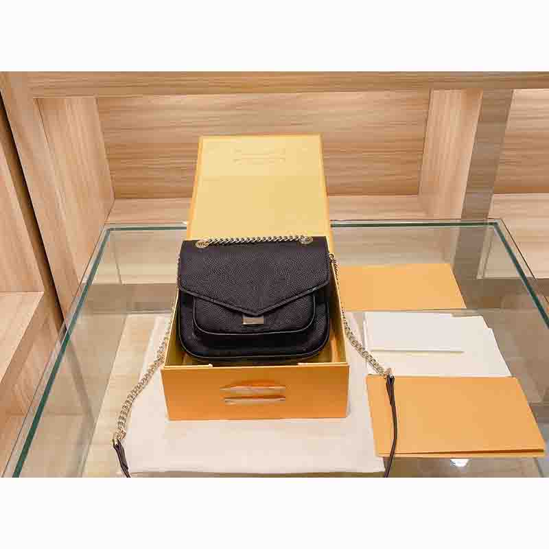 

Women Crossbody Bag Lady Shoulder Bag High Quality Messenger Bags Fashion Light Chain Bags 2021 New Handbag with Box, Black