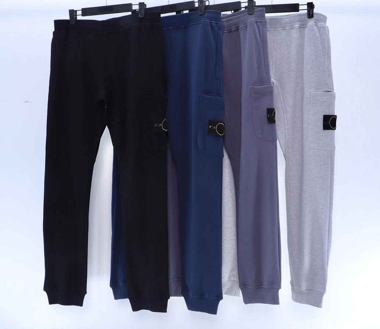 

21SS Spring Autumn Winter Cotton Sweatpants Men Women Compass Embroidery Badge HipHop Casual Trackpants 210302, Black