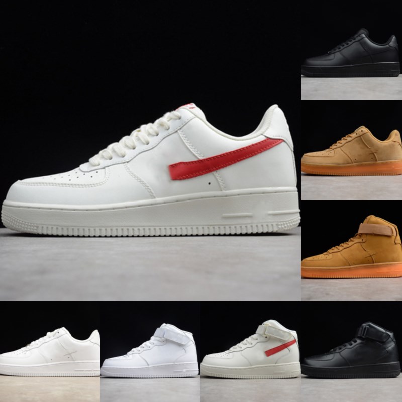 

cheap One 1 Dunk Mens Women Flyline Running Shoes, Sports Skateboarding Ones Shoes High Low Cut Black White Wheat Trainers Sneakers 36-45