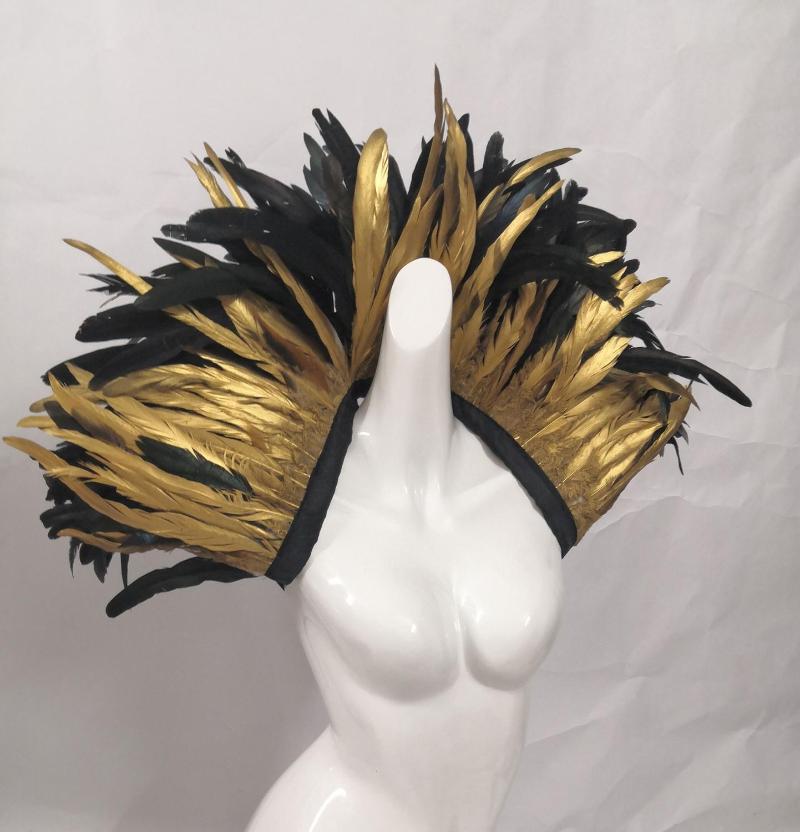 

Scarves Gold Carnival Festival Costume Showgirl Feather Collar For Party, Festival, ETC