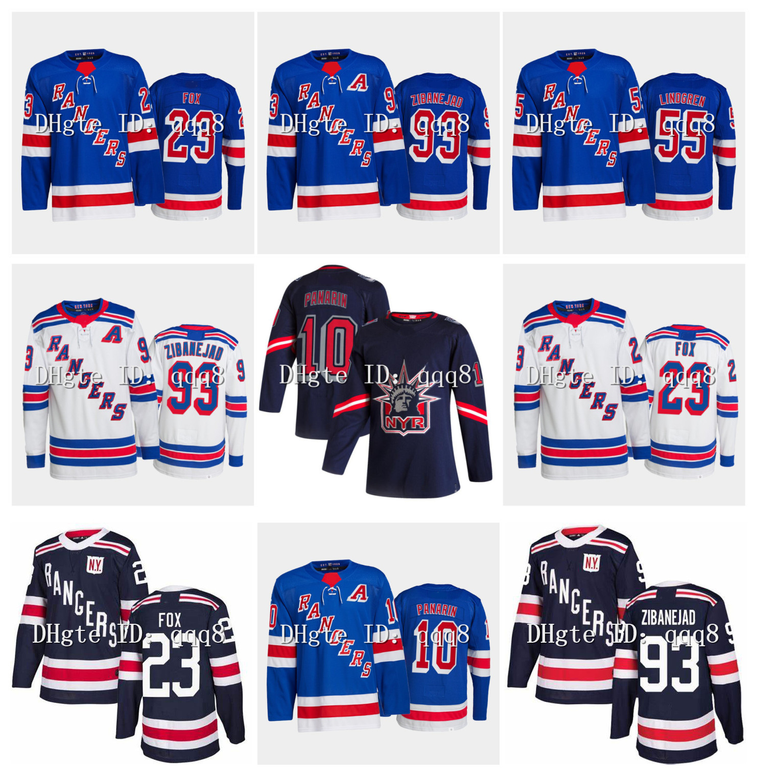 

93 Mika Zibanejad Ny New York Rangers Hockey Jersey Adam Fox reverse retro Ryan Lindgren Winter Classic Artemi Panarin Alexis Lafreniere Ryan Reaves Mark Messier, As pic