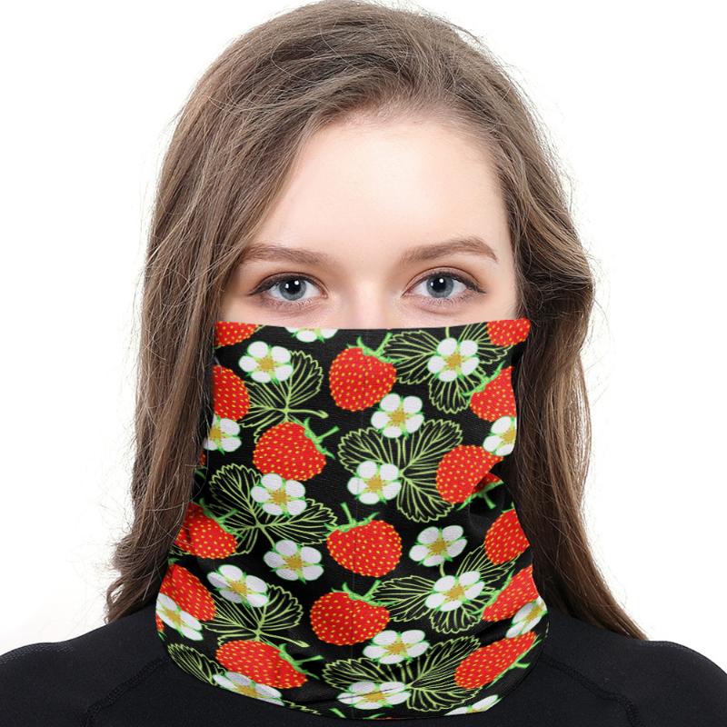 

Scarves Strawberry Flower Multipurpose Scarf Mens Ladies Rectangular Hijab Custom Neck Gaiter Magic