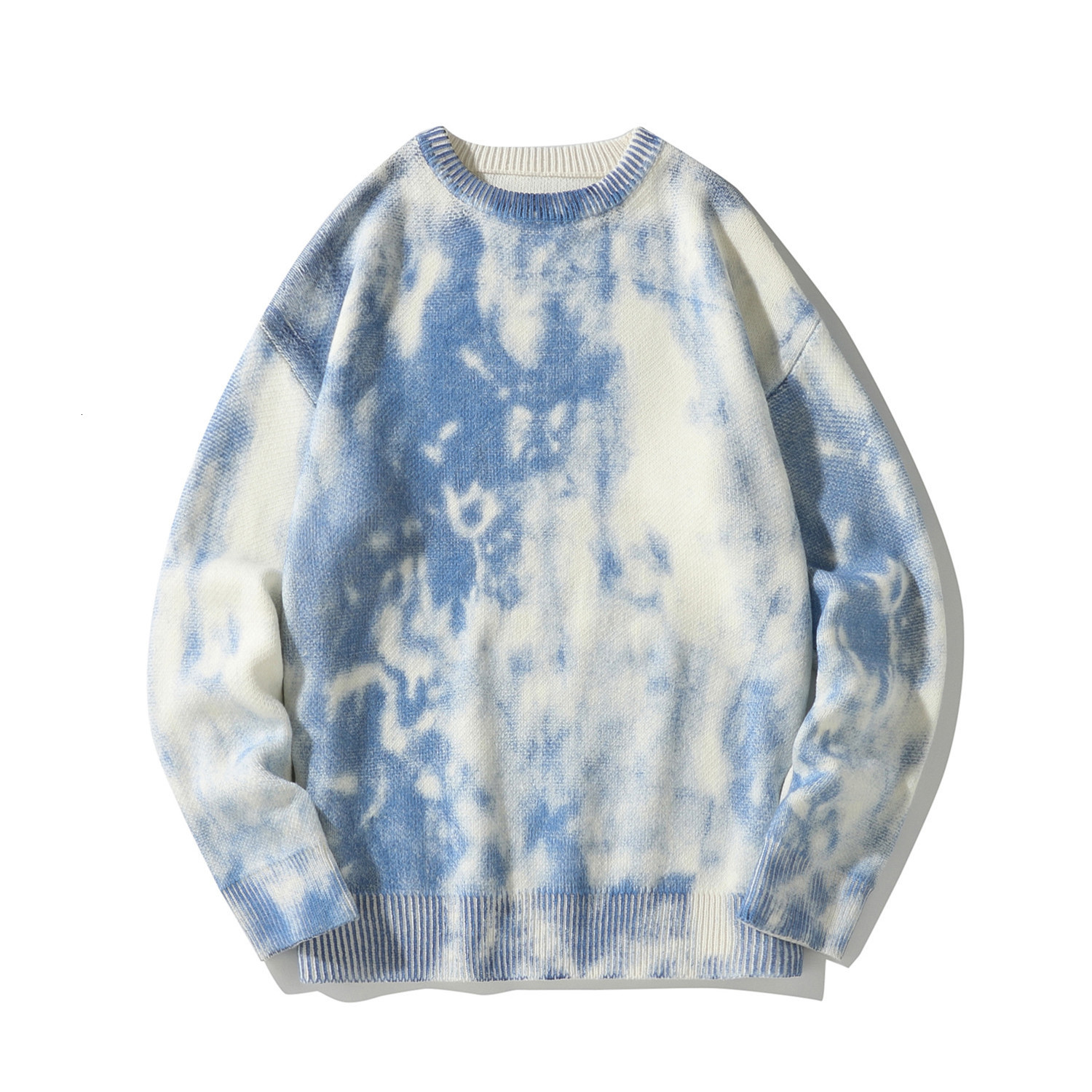 

2021 New Men's Hooded Hoodie Korean Style Tie Dye Printed Hoodies Autumn Male Fashion Hip Hop Tops Dt1r, Blue