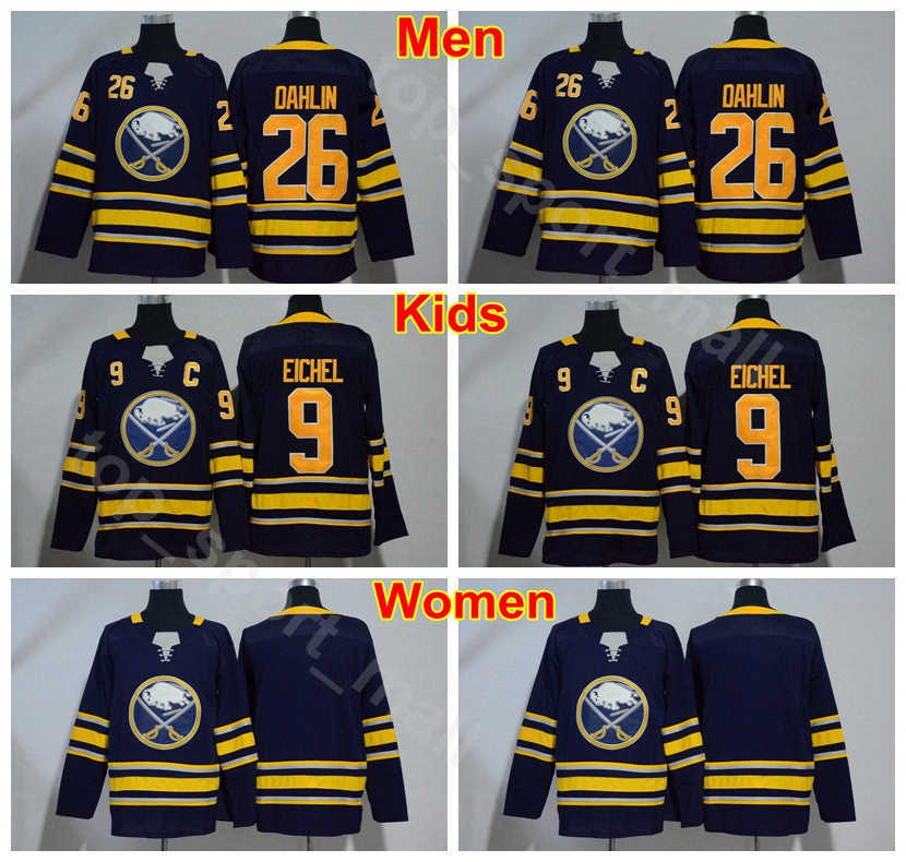 

Men Youth Women Buffalo Sabres Jerseyss Blank Ice Hockey Lady Man 9 Kids Jack Eichel Jerseys 26 Rasmus Dahlin Navy Blue vintage hockey, Men blank