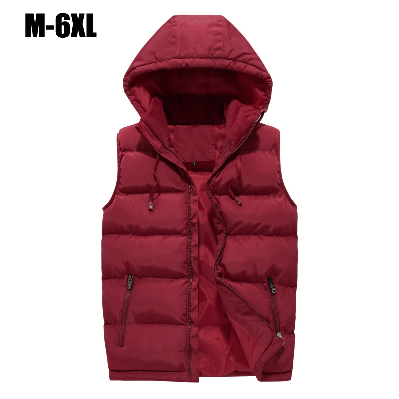 

Men New 2021 Autumn Winter Warm Sleeveless Jacket Army Waistcoat Men's Fashion Casual Coats Down Feather Thick Vest 57fk, Black
