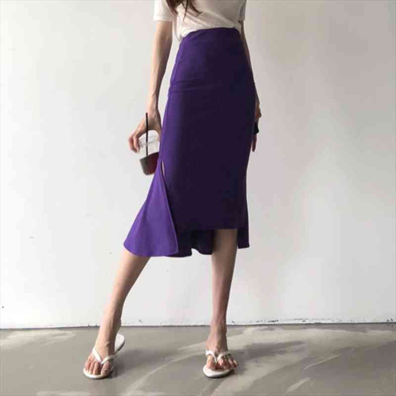 

summer elegant office bodycon women skirt high eaist skinny ruffles midi work wear skirts, Black