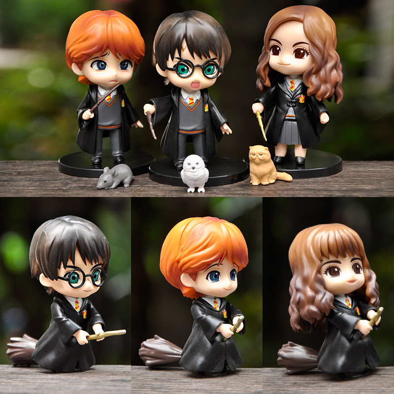 

3/6pcs Q Posket Action Figures Doll Toys Hermione Ron 10cm PVC Model Toys for Kids Birthday Christmas Gift