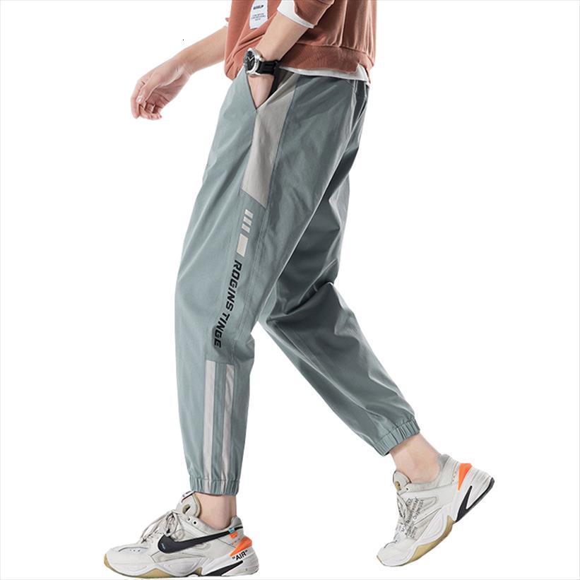 

casual black pencil women pants elastic waist harem joggers ankle length male trousers sweatpants