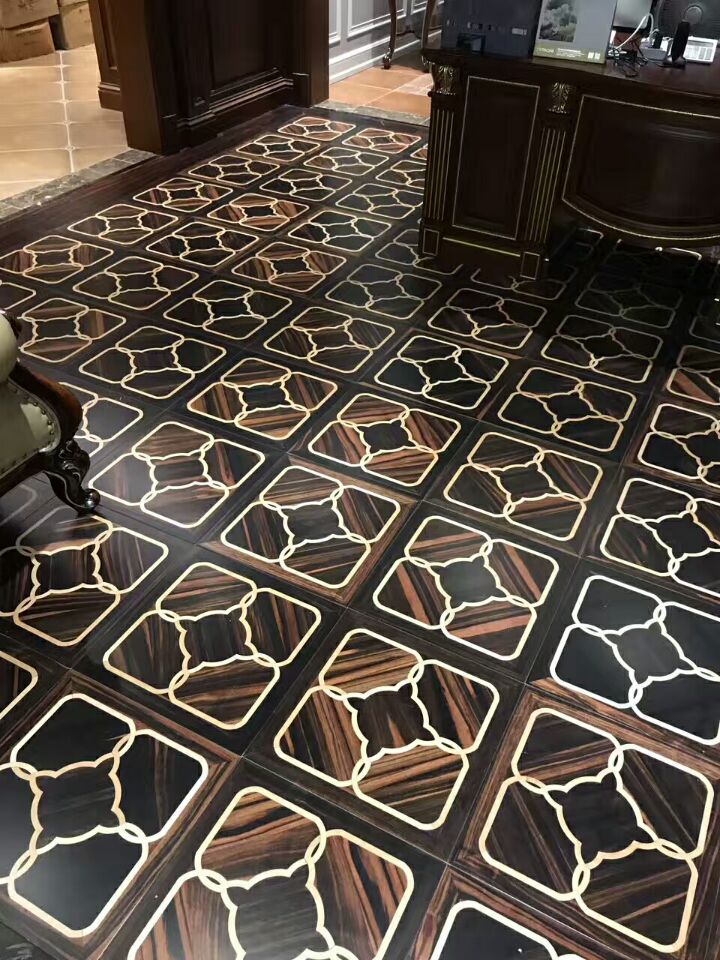 Black Rosewood Art Parquet Hardwood flooring wall panels background woodworking marquetry home decor medallion inlay engineered timber floor-image-254194307