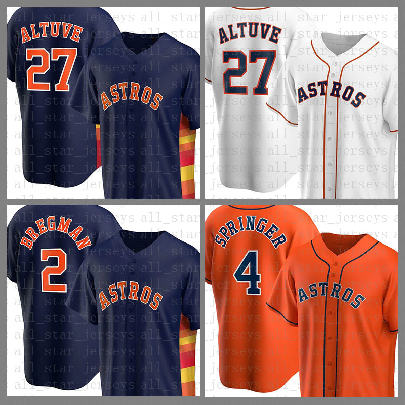 

Houston Custom Astros Baseball Jersey 27 Jose Altuve 2 Alex Bregman 4 George Springer 35 Justin Verlander 34 Nolan Ryan 1 Carlos Correa, Blue;black