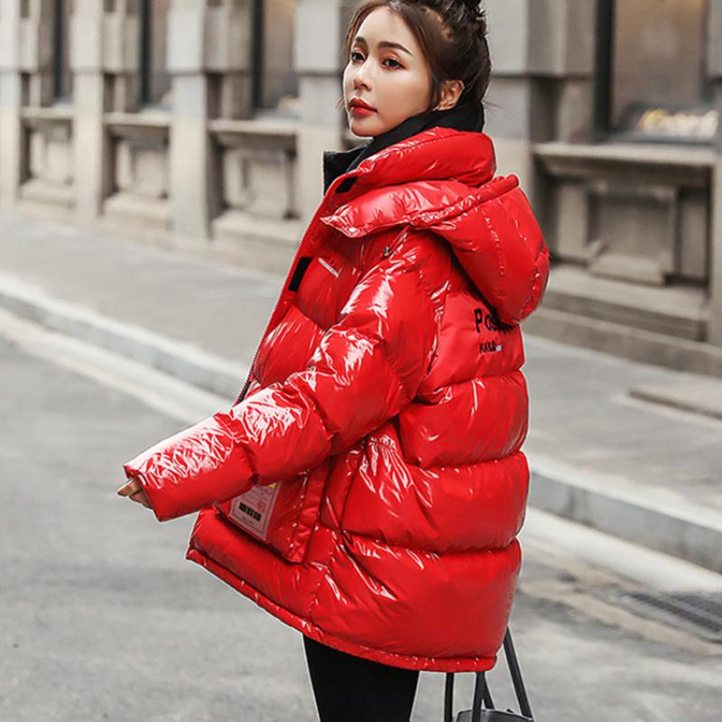 

Women' Down & Parkas Winter Coat Women Hooded Puffer Jacket Jackets For 2021 Female Red Short Fashion Coats Chaquetas Para Mujer HLY141