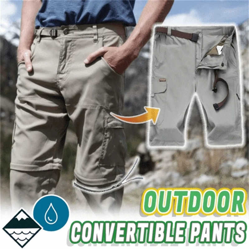 

Men Quick Dry Hiking Pants Waterproof Quick Dry Fishing Pant Detachable Trousers Plus Size Oversized Outdoor Convertible Pants G1007, Ag