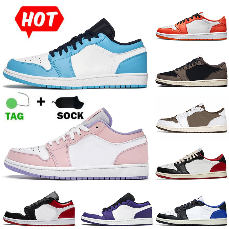 

Women Mens Jumpman 1 Low Basketball Shoes 1s OG Reverse Mocha Wolf Grey Arctic Punch Black Toe Fragment University Blue UNC Trainers Sneakers Size 36-45, A#29 low royal toe 36-45