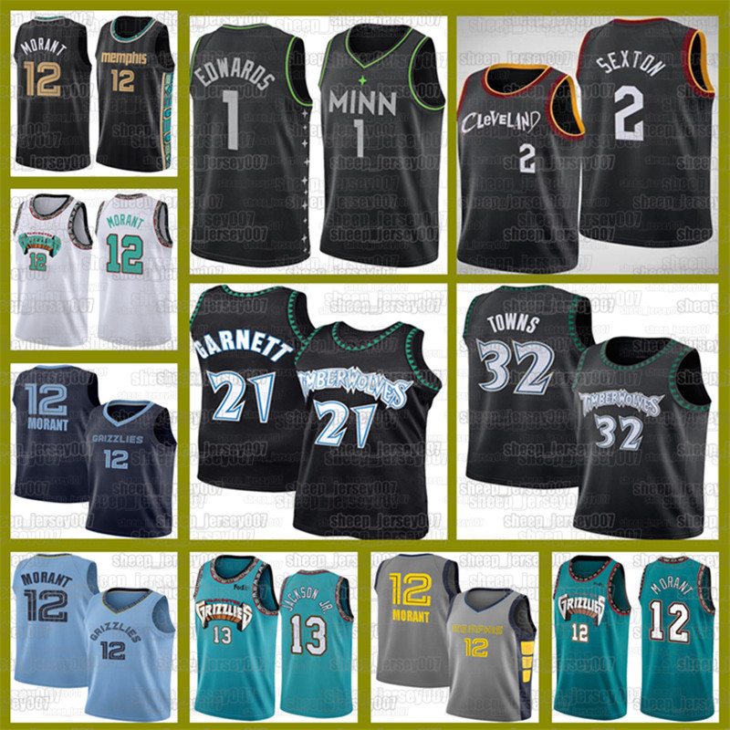 

Collin 2 Sexton Ja 12 Morant New Memphis Grizzlies 2021 Jaren 13 Jackson Timberwolves Anthony 1 Edwards Karl-Anthony 32 Towns, Black;red