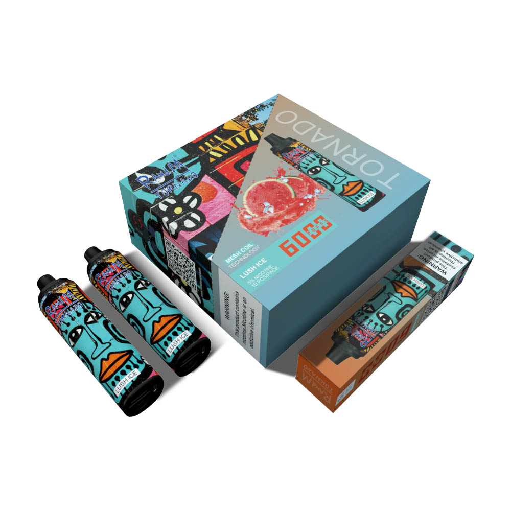 

Original RandM Tornado 6000 Puffs Disposable E cigarette Glowing Vape With Multi-flavor cigarette Factory Wholesale