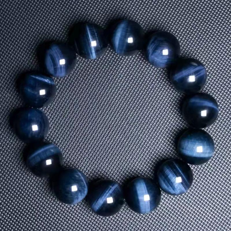 

Beaded, Strands Natural Blue Tiger Eye Beaded Bracelet Eagle Stone Men's Healing Crystal Single Circle Lucky Collection Gift