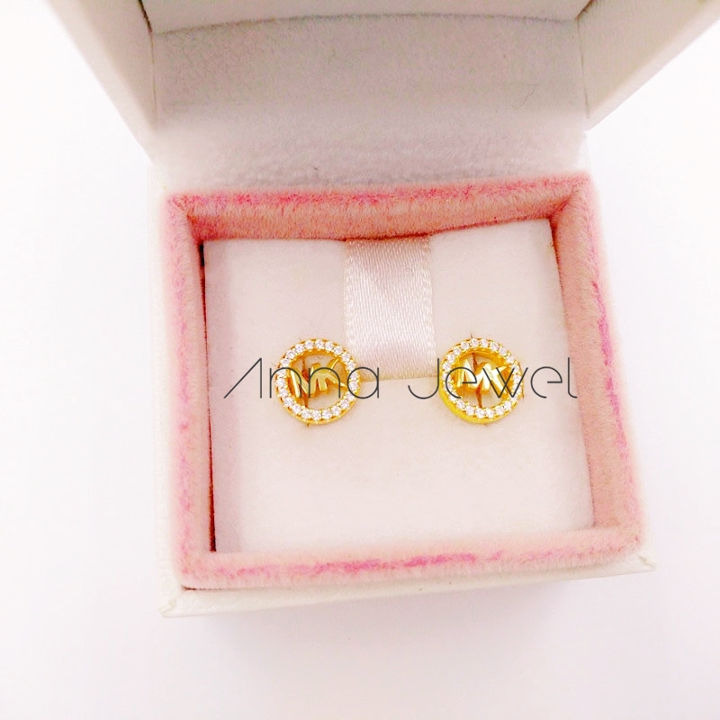 

Hot charms jewelry making MK style 14 Gold 925 Sterling silver fashion 14K gold halloween earrings for women men girl diamond stud sets birt