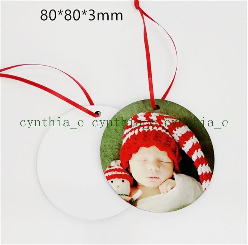 

Sublimation Christmas Ornaments MDF Blank Round Square Snow Shape Decorations Transfer Printing Coaster Multi-styl