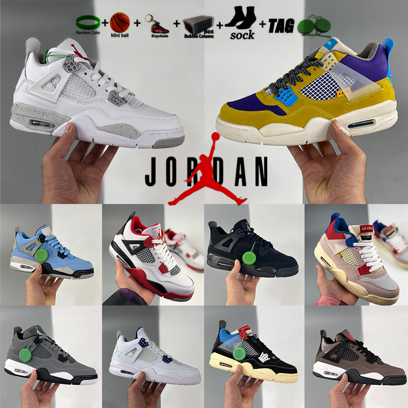 

Nike Air Jordan Brand Retro 4 Basketball Shoes 4s Jumpman Tech Oreo Off White Union Sail Black Cat University Blue Travis Scott Womens Sneakers Trainers With Stockx
