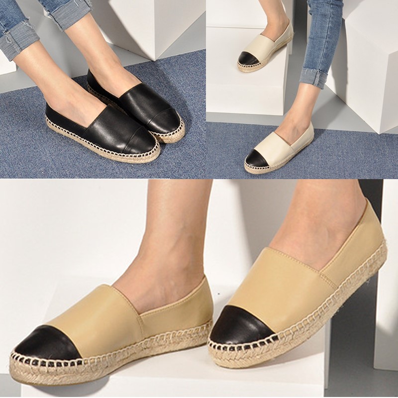 

Sales Women Espadrilles Shoes Spring Fall Fashion Ladies Casual Flat Heel Real Soft Genuine Leather Loafers Slip-On Platform Seasons Dress Shoe Size 34-42, Picture color 10