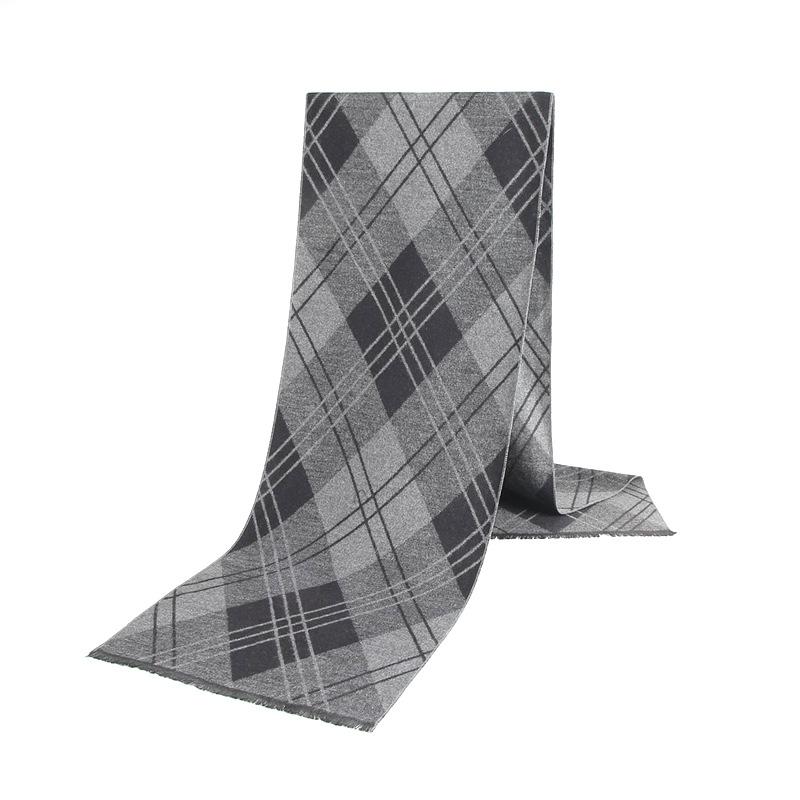 

Scarves Brand Winter Men's Plaid Scarf Men Stripe Imitation Of Cashmere Cotton