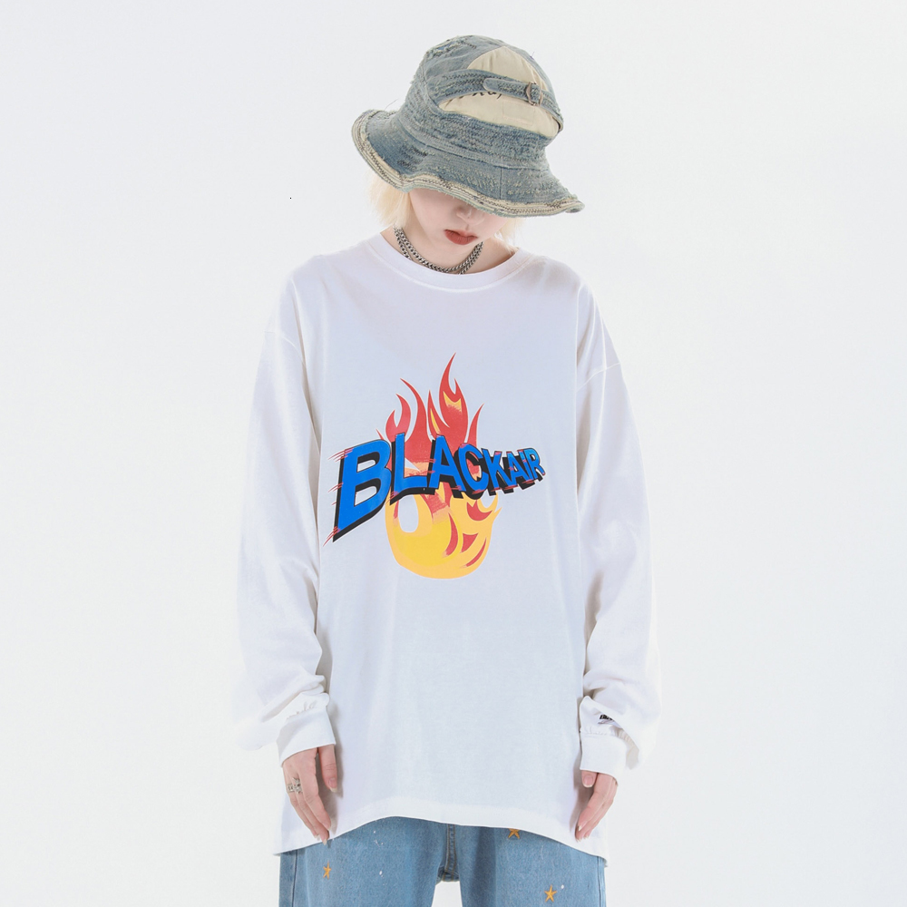 

2021 New Vintage Kawaii Cute Letter Graphic Long Sleeve Shirts Japanese Harajuku Tshirt Oversized Clothes Streetwear Tees Women 885m, White