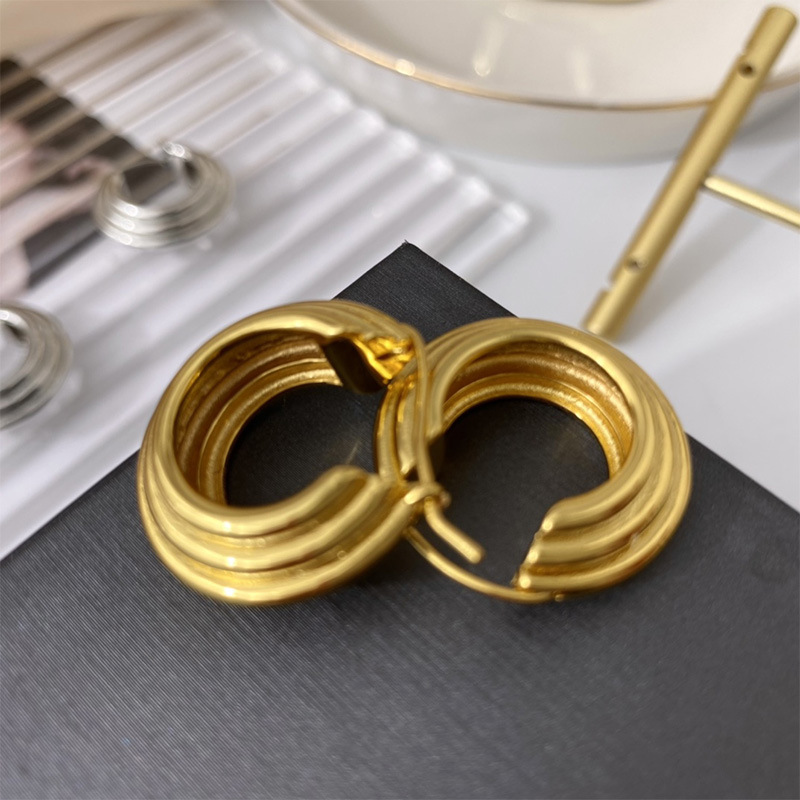 

2021 charm cuff gold earrings for women drop dangle earring good looking C shape stereo metal arc silver womens wedding party outstanding luxury designer jewelry