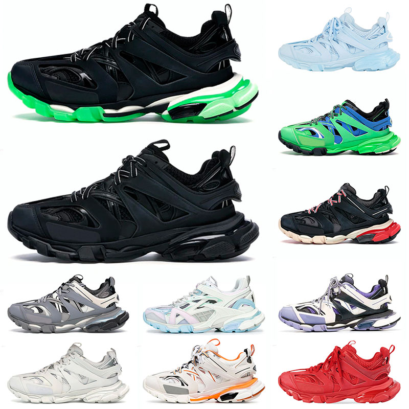 New Arrival Triple S Track 3.0 Paris Man Woman Outdoor Shoes White Black Nylon Printed Clunky Tess 18ss Update Version Mens Womens Platform Sneak