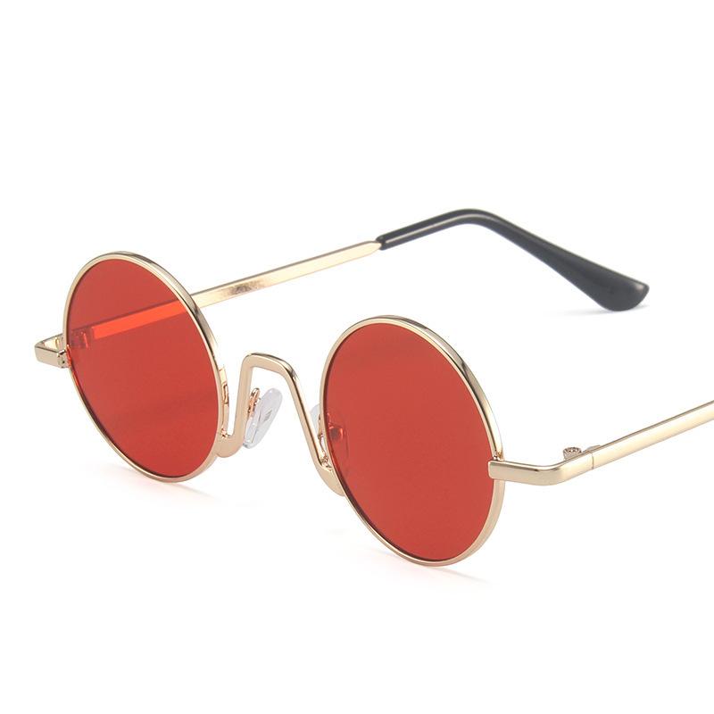 

Sunglasses Retro Personality Round Trend Punk Metal Prince Glasses Women's Fashion Hip Hop Street Shooting Sexy Temperament UV400