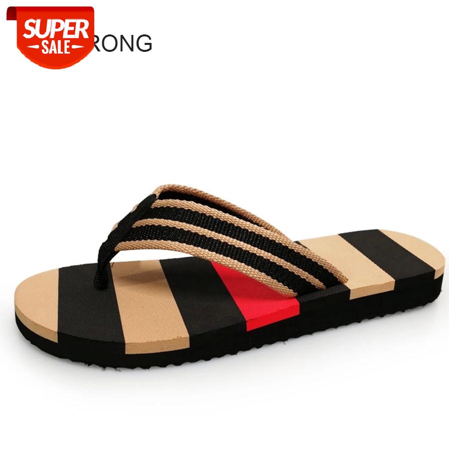 

LCIZRONG High Quality Fashion Soft Flip Flops Men 40-44 Size Beach 4 Colors Outside Flat Non-slip Summer Casual Flip Flops Male #Et9h, Black