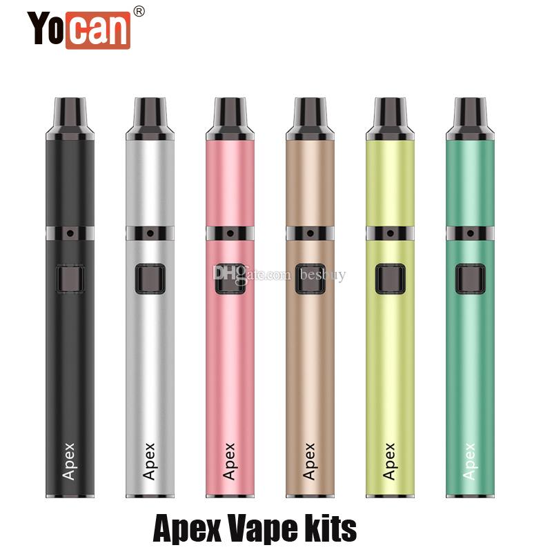 

Yocan Apex Wax Vape Pen Vaporizer Kit 650mAh Adjustable Voltage Battery Quartz Dual Coil Concentrate Atomizer In Stock