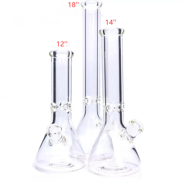 

Hookah 9mm Thick Glass Bongs Beaker Bong Heavy Material 12inches 14inches 18inches Water Pipes