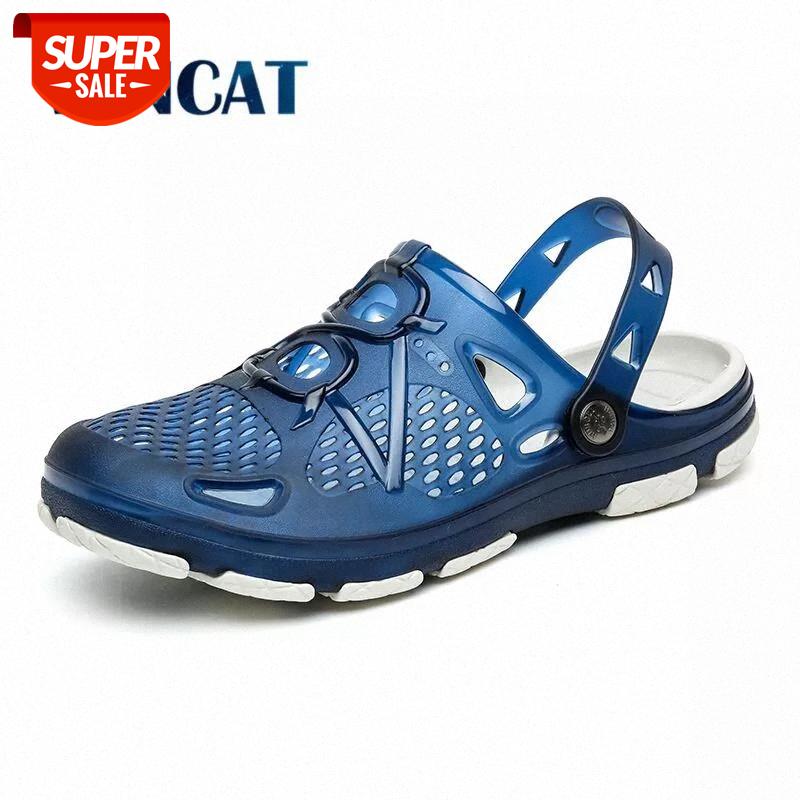 

2020 New Men Sandals Non-slip Summer Flip Flops High Quality Outdoor Beach Slippers Casual Shoes Cheap Men's shoes Water Shoes #wi7y, Black