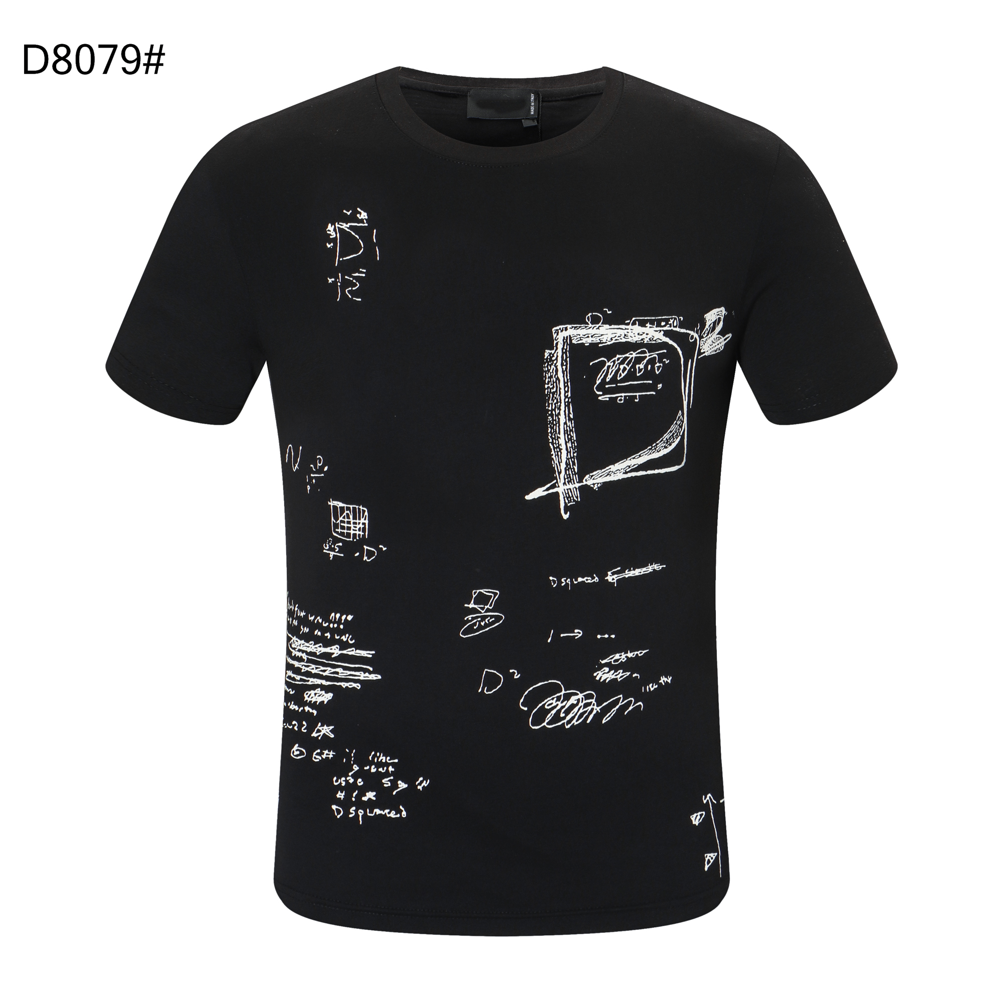 

NEW DSQ PHANTOM TURTLE 2020FW New Mens Designer T shirt Italy fashion Tshirts Summer DSQ Pattern T-shirt Male Top Quality 100% Cotton Top D6, Orange