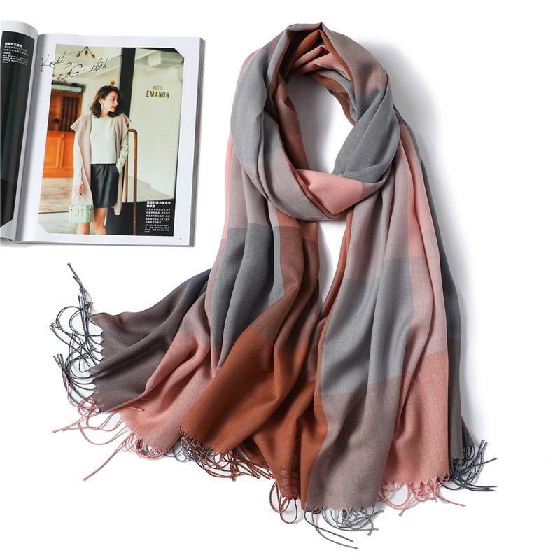 

Scarves 2021 Autumn Winter Female Wool Scarf Women Cashmere Wide Long Shawl Wrap Blanket Warm Tippet Wholesale