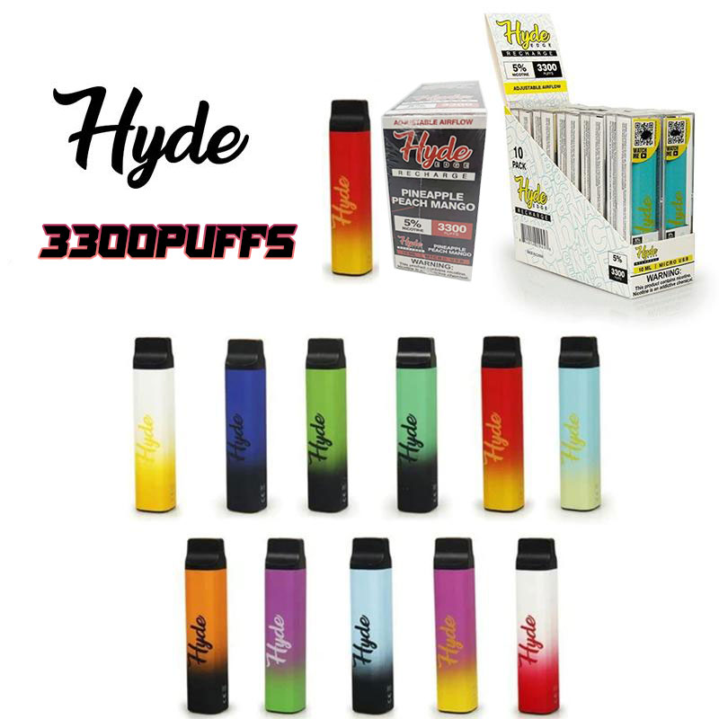 

Hyde Edge Disposable 3300 Puffs With 800mAh Battery 10ml Capacity Vape Pen Device Kit VS RANDM MAX PRO RandM dazzle