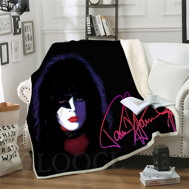 

CLOOCL Hot Pop Metal Kiss Band 3D Print Harajuku Conditioning Blanket Sofa Teens Bedding Throw Blankets Plush Quilt
