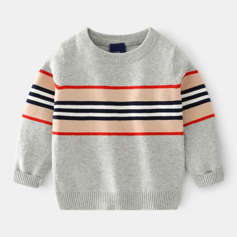 

Pullover Toddler Kid Baby Boys Girls Sweater Autumn Winter Warm Clothes Knit Top Striped Knitwear Fashion Children 2-8T