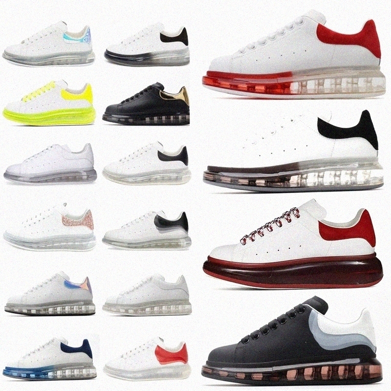 

2022 designer Leather Sneakers oversized shoes espadrilles Men Women cushioned espadrille flat White black Platform Cushion Sole flats Casual shoe