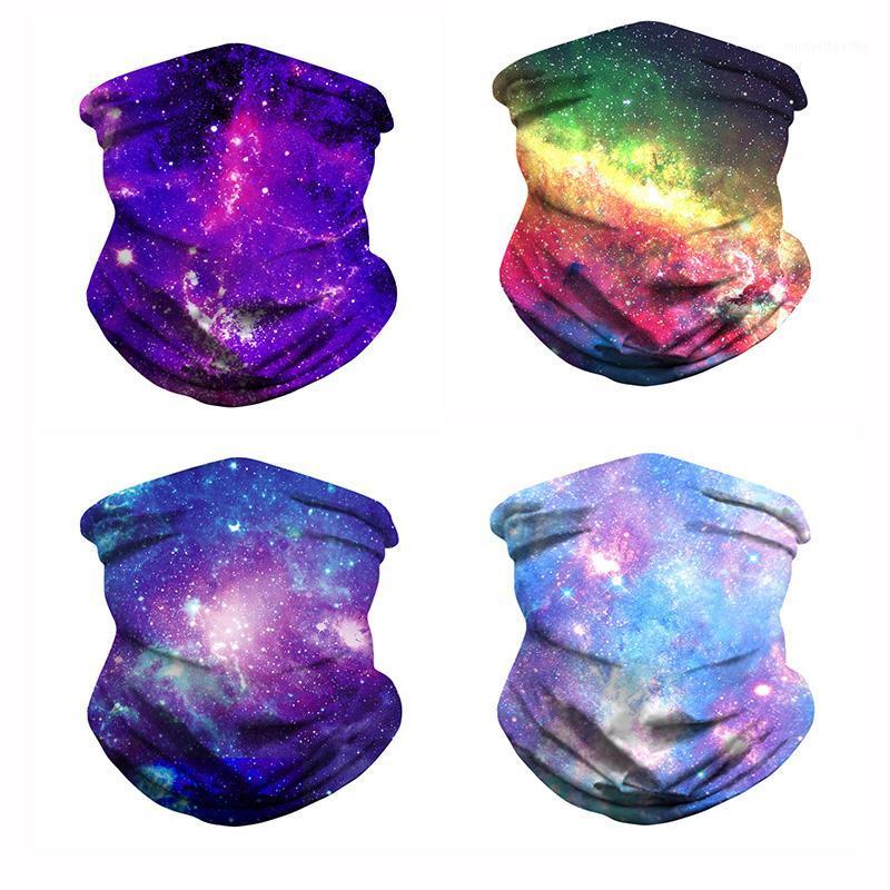 

Scarves Galaxy Printed Mens Bandanas For Head Scarf Headband Multifunctional Cycling Balaclava Neck Gaiters Men Unisex