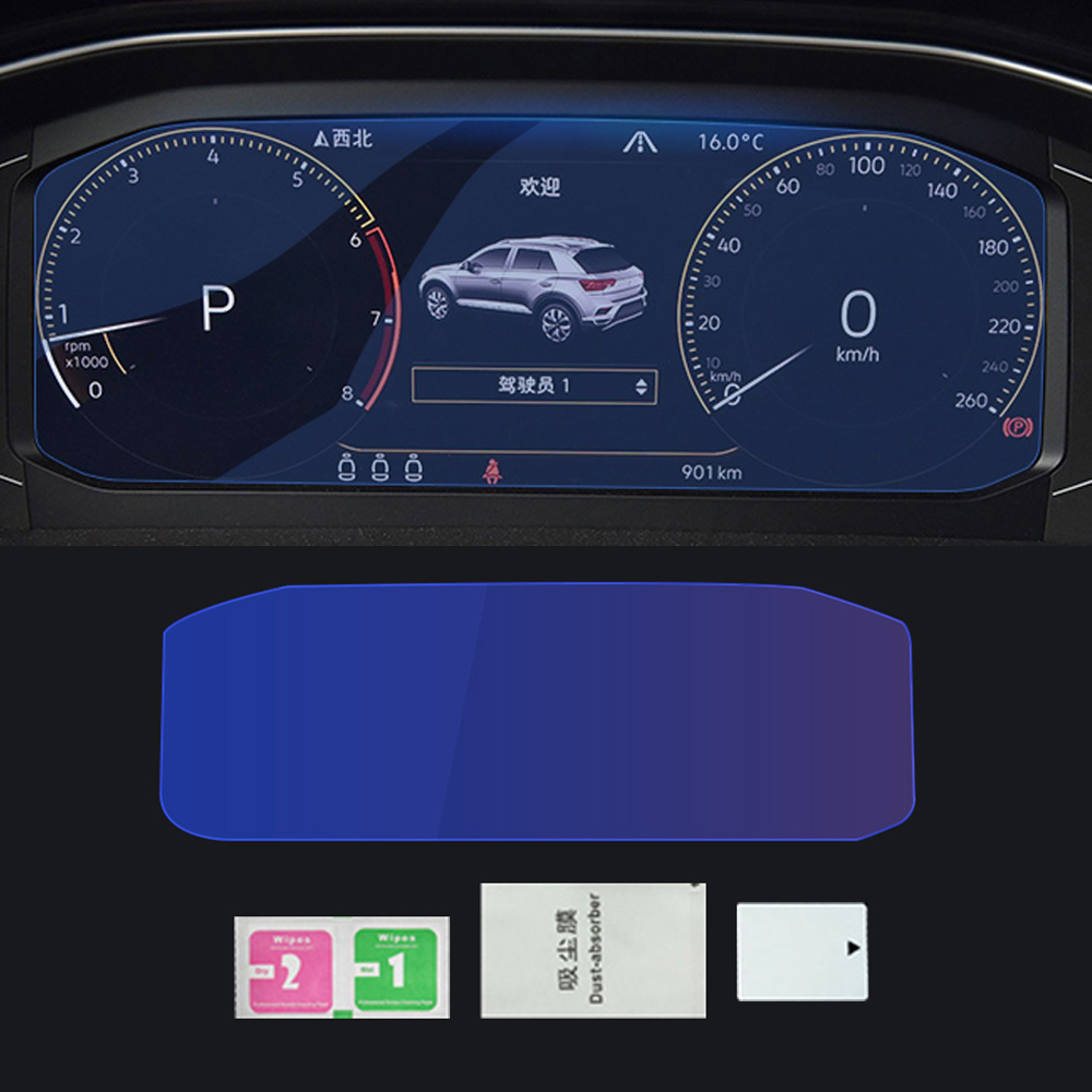 

Auto Car Dashboard Panel Speedometer Film Monitor Screen Protector Protective Sticker for VW Volkswagen T-Roc 2017-2020