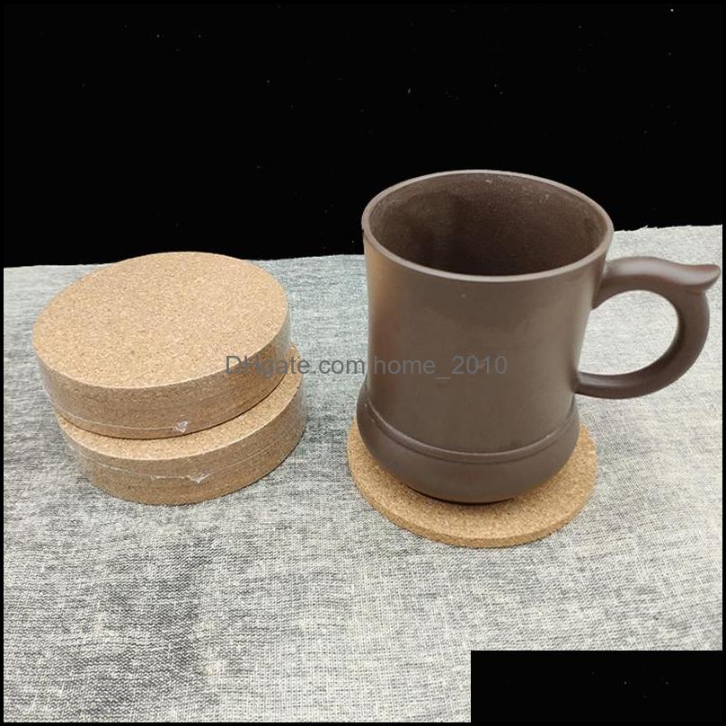 

Pads Table Decoration Aessories Kitchen, Dining Bar Home & Gardentea Cup Pad Classic Round Plain Coasters Placemat Cork Mats Drink Wine Mat