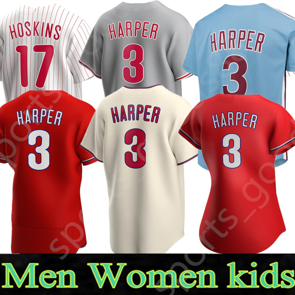 

2021 2022 Custom S-4XL 3 Bryce Harpe Jersey 17 Rhys Hoskins 10 JT Realmuto Men Women Youth any name any number jerseys stitched, Colour 5