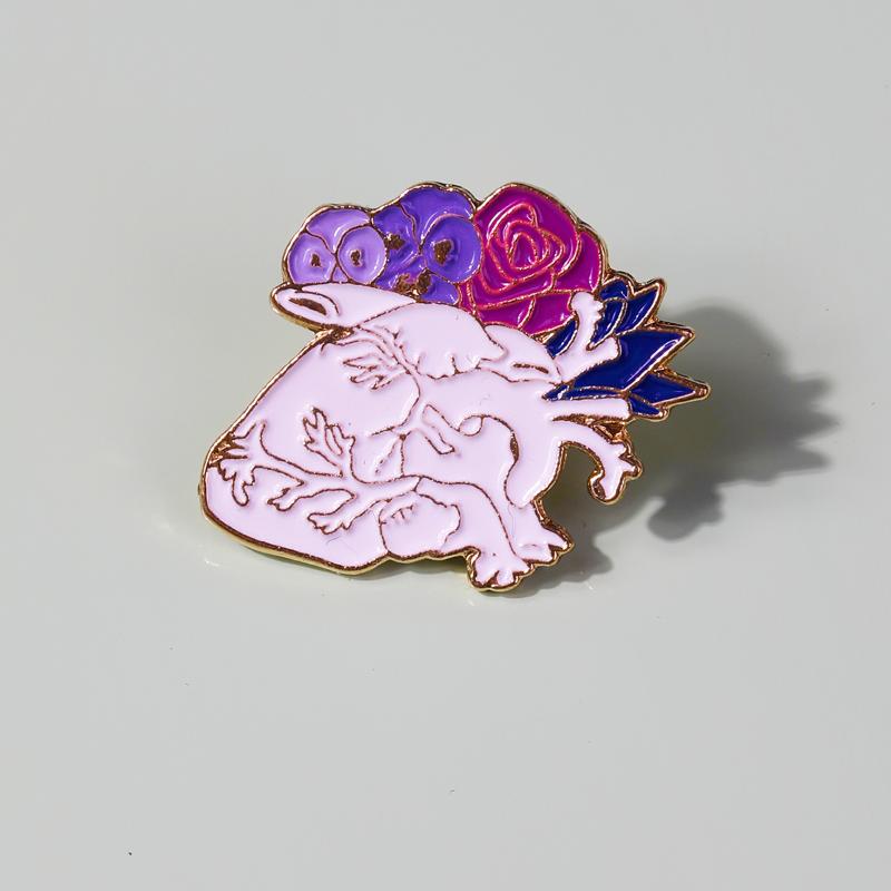 

Pins, Brooches Metal Dripping Color Brain Brooch Pin Women's Accessories