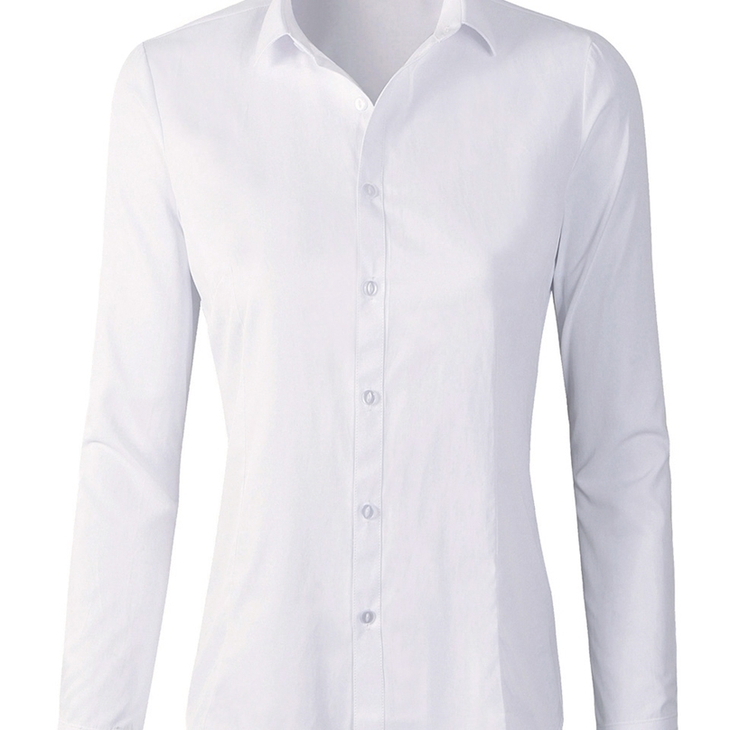 

Beninos Women's Formal Work Wear White Simple Shirt 210719