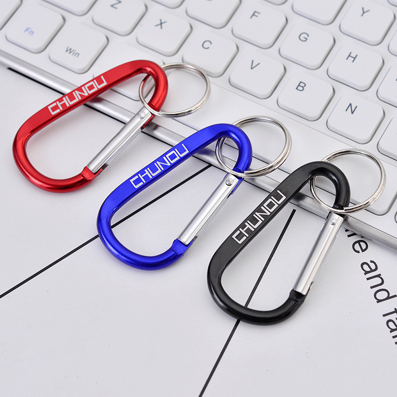 

10Pieces/Lot 3 Colors Climbing Button Carabiner D-Ring Clip Camping Hiking Hook Outdoor Sports Multi Colors Aluminium Safety Buckle Keychai